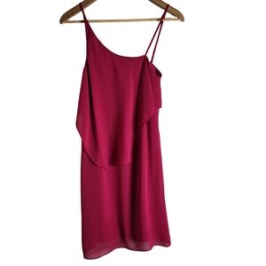 Chic Asymmetrical Pink Dress